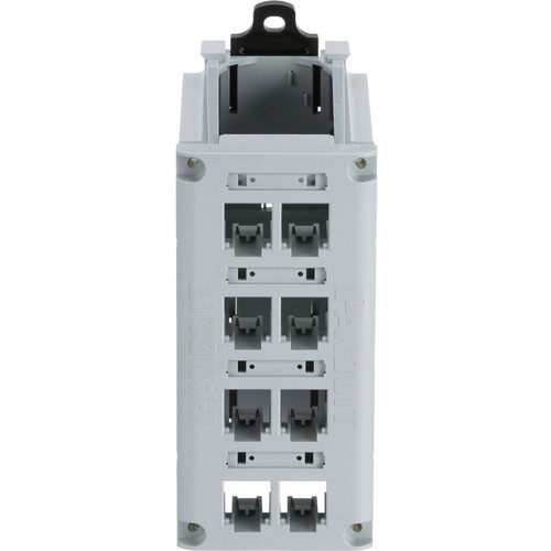 IndustrialNet DIN Rail Mount Patch Panel - 8 Port(s) - 8 x RJ-45 - Rock Gray - DIN Rail Mountable (CDPP8RG)