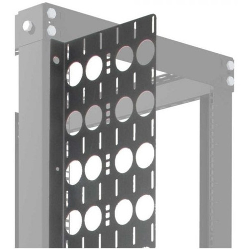 Rack Solutions Vertical Cable Bar 5 Inch Black Powder Coat Manager Height Frame Open For 137-0315