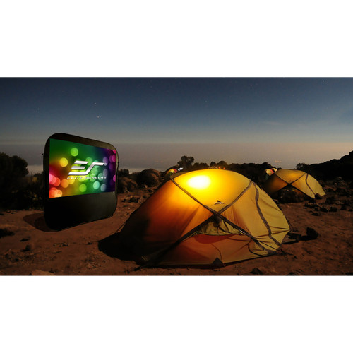 Elite Screens Pop Up Cinema 92 Inch Portable Projection Screen Front 16:9 SilkWhite Surface Lightweight Floor Stand Quick Setup POP92H