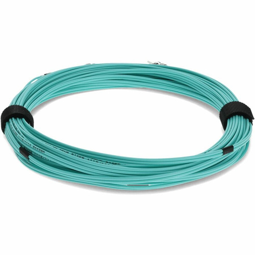AddOn 8m ST to ST Aqua OM3 Duplex OFNR (Riser-Rated) Fiber Patch Cable - 26.2 ft (8 m) Fiber Optic Network Cable for Patch Panel, Hub, (ADD-ST-ST-8M5OM3)