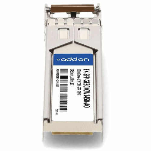 AddOn EX-SFP-GE80KCW1450-AO Compatible TAA 1000Base-CWDM SFP Transceiver - Single-mode - 1450nm - 70km - LC