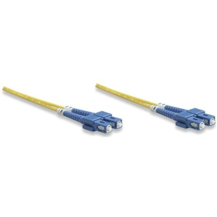 Intellinet Fiber Optic Patch Cable, OS2, SC/SC, 1m, Yellow, Duplex, Single-Mode, 9/125 &micro;m, LSZH, Fibre, Lifetime Warranty, - 3.3 (470605)
