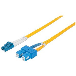 Intellinet Fiber Optic Patch Cable, OS2, LC/SC, 2m, Yellow, Duplex, Single-Mode, 9/125 &micro;m, LSZH, Fibre, Lifetime Warranty, - 6.6 (Fleet Network)