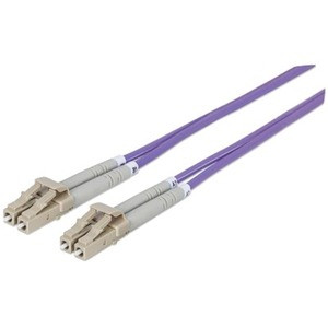 Intellinet Fiber Optic Patch Cable, OM4, LC/LC, 2m, Violet, Duplex, Multimode, 50/125 &micro;m, LSZH, Fibre, Lifetime Warranty, - 6.6 (Fleet Network)