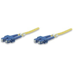 Intellinet Fiber Optic Patch Cable, OS2, SC/SC, 10m, Yellow, Duplex, Single-Mode, 9/125 &micro;m, LSZH, Fibre, Lifetime Warranty, - ft (Fleet Network)