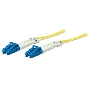 Intellinet Fiber Optic Patch Cable, OS2, LC/LC, 10m, Yellow, Duplex, Single-Mode, 9/125 &micro;m, LSZH, Fibre, Lifetime Warranty, - ft (Fleet Network)
