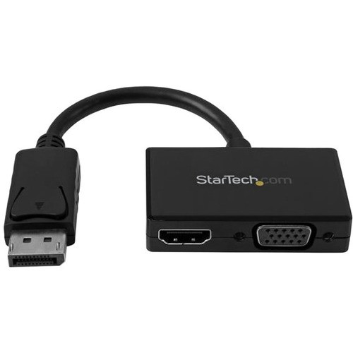 StarTech.com Travel A/V Adapter: 2-in-1 DisplayPort to HDMI or VGA - DisplayPort/HDMI/VGA A/V Cable for Audio/Video Device, Ultrabook, (Fleet Network)