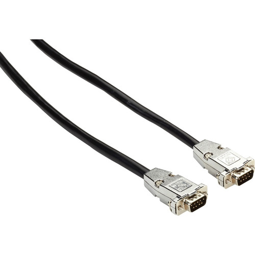 Black Box RS-232 Shielded Cable W/ Metal Hoods DB9M/M 5Ft. Black - 5 ft (1.52 m) Serial Data Transfer Cable for Monitor, Printer - 1 x (Fleet Network)