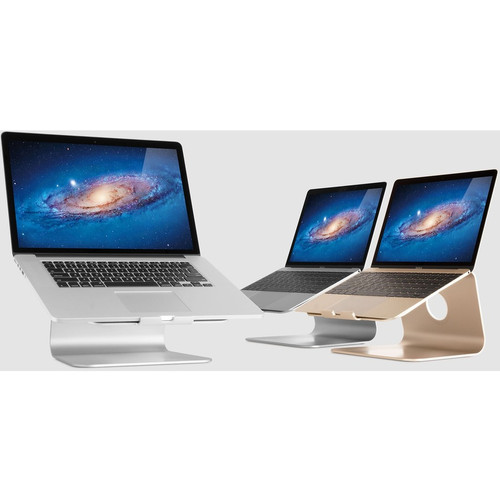 Rain Design 10071 mStand Laptop Stand - Gold - Aluminum Desktop Stand with Ergonomic Tilt - Cable Management - Ventilation