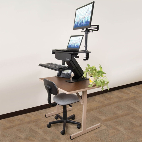Tripp Lite series WorkWise Sit-Stand Desk-Clamp Workstation - 29 lb (13.15 kg) Capacity - Height Adjustable - 8.5" (215.90 mm) to 22" (WWSSDC)
