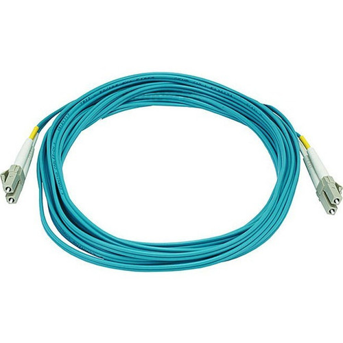 Monoprice 10Gb Fiber Optic Cable, LC/LC, Multi Mode, Duplex - 5 Meter (50/125 Type) - Aqua - 16.4 ft Fiber Optic Network Cable for - 2 (Fleet Network)