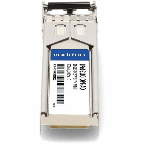 AddOn LPE16100-OPT-AO Emulex Compatible TAA 16GBase-SW Fibre Channel SFP+ Transceiver - MMF - 850nm - 300m - LC