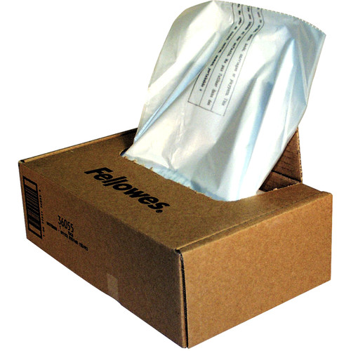 Fellowes Waste Bags for C-380 Series Shredders - 121.13 L - 51" (1295.40 mm) Height x 39.50" (1003.30 mm) Width x 17" (431.80 mm) - - (36055)