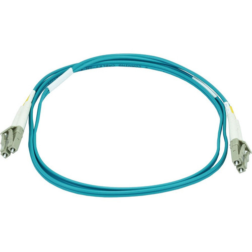 Monoprice 10Gb Fiber Optic Cable, LC/LC, Multi Mode, Duplex - 1 Meter (50/125 Type) - Aqua - 3.3 ft Fiber Optic Network Cable for - 2 (Fleet Network)