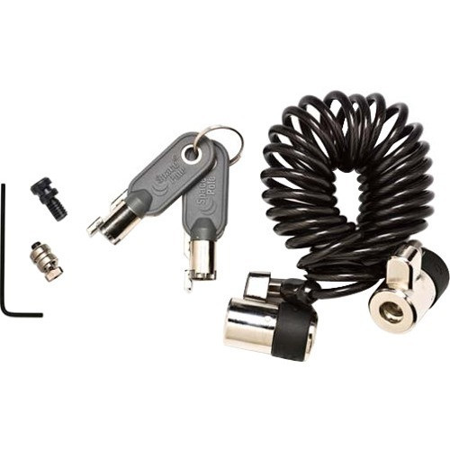 SpacePole Dual Lock Curly Cable - 5.6 ft Cable - Carbon Steel - For Payment Terminal, Tablet (Fleet Network)