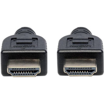 Manhattan HDMI Cable with Ethernet (CL3 rated, suitable for In-Wall use), 4K@60Hz (Premium High Speed), 2m, Male to Male, Black, Ultra (353939)