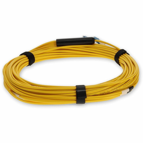 AddOn 40m MPO/APC to 4xLC/UPC Duplex Yellow OS2 OFNR (Riser-Rated) 8-Strand SMF Fiber Fanout Cable - 131.2 ft (40 m) Fiber Optic Cable (ADD-MPO-4LC40M9SMF)