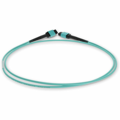 AddOn ADD-MPOMPO-4M5OM3 MPO/UPC to MPO/UPC 12-Strand Fiber Patch Cable - OM3 - 50/125 µm - 13. 1 ft - 4 m - Aqua - Riser-Rated - OFNR