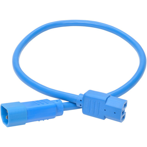 Tripp Lite by Eaton P018-002-ABL Standard Power Cord - IEC C14 to C15 - 230V/15A - 2 ft Blue - UL-Listed