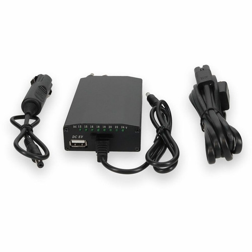 AddOn AJ652AA-AA Auto/Airline/Cigarette Lighter AC Adapter - 90W Power Supply with Dual Connector Tips for HP Notebooks