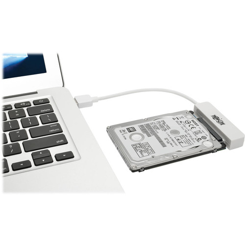 Tripp Lite series U338-06N-SATA-W USB 3.0 SuperSpeed to SATA III Adapter Cable, White - SATA/USB Data Transfer Cable for Hard Drive, - (U338-06N-SATA-W)