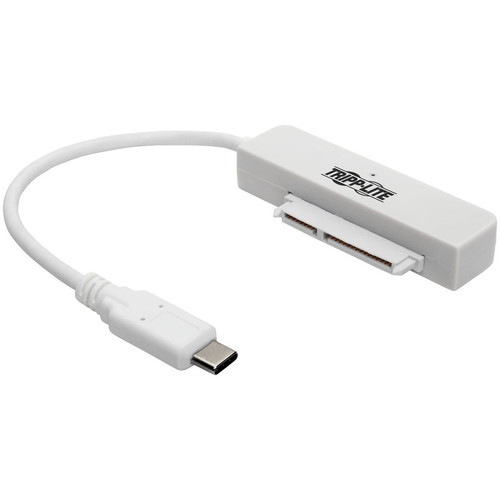 Tripp Lite series U438-06N-G2-W USB 3.1 Gen 2 to SATA III Adapter Cable, White - 6" (152.40 mm) SATA/USB Data Transfer Cable for Hard (Fleet Network)