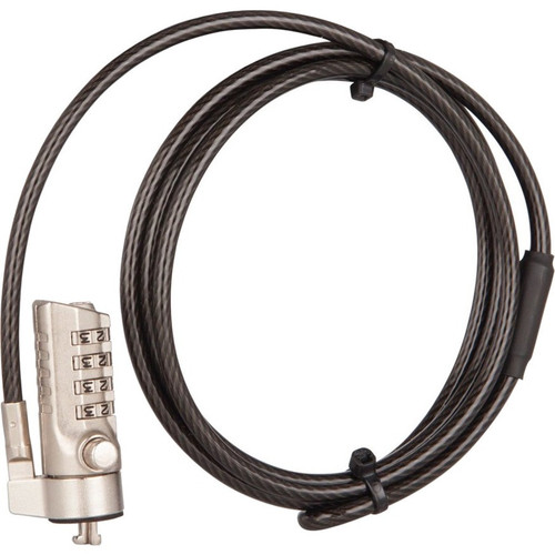 The Joy Factory LockDown Combination Cable Lock 6' for Tablets and Laptops - 6 ft (1.83 m) Cable - 4-digit - Combination Lock - Black (Fleet Network)