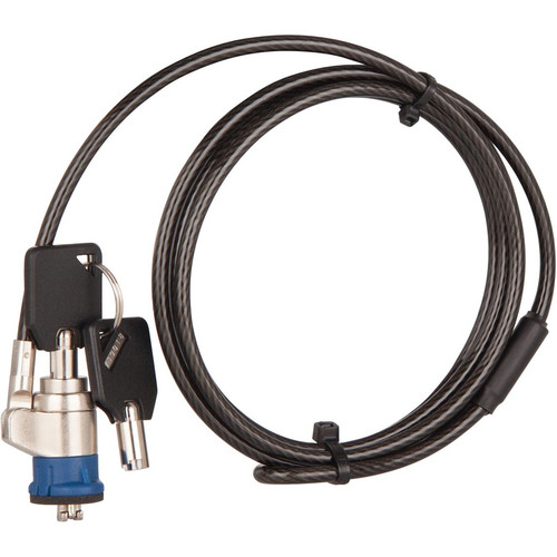 The Joy Factory LockDown Key Cable Lock 6' for Tablets and Laptops - 6 ft (1.83 m) Cable - Keyed Lock - Black - Steel - For Notebook, (Fleet Network)