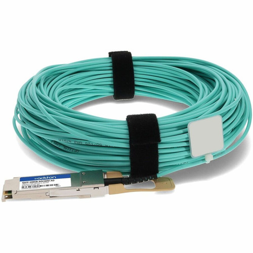AddOn QSFP-100GB-AOC40M-AO 100GBase-AOC QSFP28 Active Optical Cable - 40m - 131. 2 ft - 850nm MMF - TAA Compliant