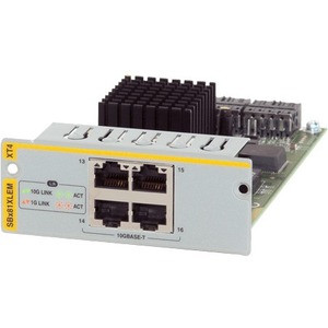 Allied Telesis AT-SBX81XLEM/XT4 Expansion Module - For Data Networking - 4 x RJ-45 10GBase-T LAN - Twisted Pair10 Gigabit Ethernet - (Fleet Network)