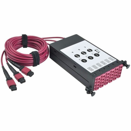 Tripp Lite series N482-3M8L12-B OM4 Fiber Breakout Cassette - 12 Port(s) - 12 x Duplex - Rack-mountable (Fleet Network)