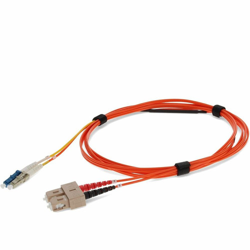 AddOn 4m SC (Male) Orange OM2 to LC (Male) Yellow OS2 Duplex OFNR Mode Conditioning Cable - 13.1 ft (4 m) Fiber Optic Network Cable - (Fleet Network)
