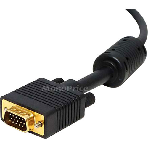 Monoprice VGA Audio/Video Cable - 75 ft VGA A/V Cable for Monitor, Audio/Video Device - First End: 1 x 15-pin HD-15 - Male - Second 1 (3573)