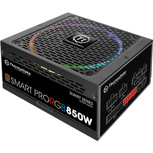 Thermaltake Smart Pro RGB 850W Bronze Fully Modular - Internal - 120 V AC, 230 V AC Input - 3.3 V DC, 5 V DC, 12 V DC, -12 V DC Output (Fleet Network)