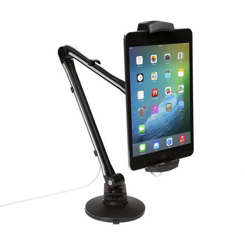 CTA Digital Mounting Arm for Tablet, Smartphone, iPad Air, iPhone - 10" Screen Support (Fleet Network)