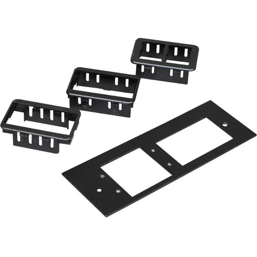 Wiremold Overfloor Raceway Extron MAAP-2A Combo Device Plate - Black - Steel (Fleet Network)