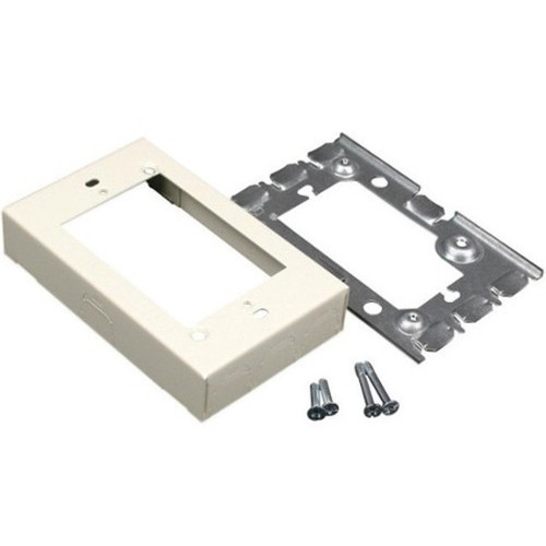 Wiremold 500/700 Single-Gang Flush Type Extension Adapter Fitting - 1 x Total Number of Socket(s) - 1-gang - Ivory - Steel (Fleet Network)