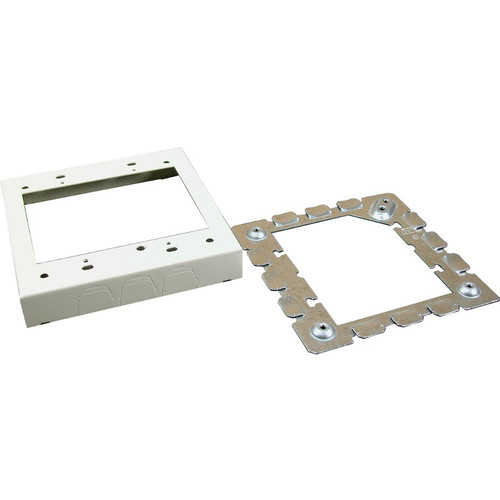 Wiremold 500/700 Two-Gang Flush Type Extension Adapter Fitting - 2-gang - Ivory - Steel (Fleet Network)