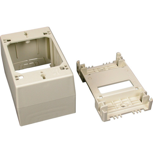 Wiremold 2348 Mounting Box - 1-gang - Ivory - Polyvinyl Chloride (PVC) (Fleet Network)