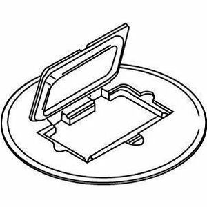 Wiremold Rachet-Pro Series Brass GFI Receptacle Cover Plate - 1-gang - Brass, Brushed Aluminum - Aluminum (Fleet Network)