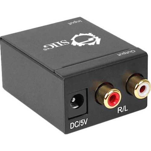 SIIG Digital To Analog Audio Converter Supporting Up 96 kHz Sampling For Clean Signal Conversion kHzBlack CE-CV0011-S2