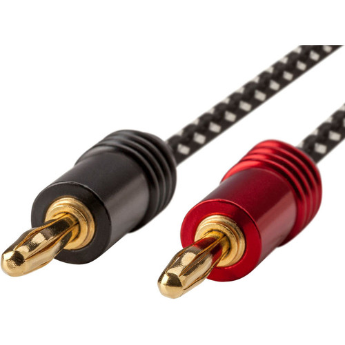 Monoprice Banana Plug Audio Cable - 6 ft Banana Plug Audio Cable for Audio Device, Speaker - First End: 1 x Banana Plug Audio - Male - (15520)