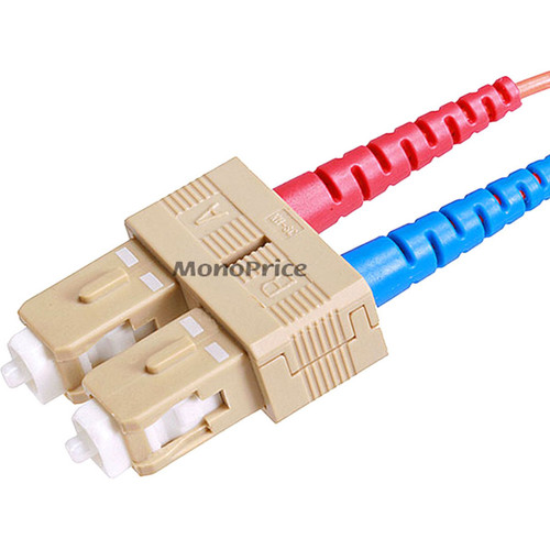 Monoprice Fiber Optic Duplex Network Cable - 9.8 ft Fiber Optic Network Cable for Network Device - First End: 2 x LC Network - Male - (2628)