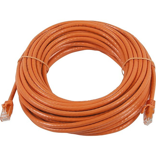 Monoprice FLEXboot Series Cat5e 24AWG UTP Ethernet Network Patch Cable, 50ft Orange - 50 ft Category 5e Network Cable for Network - 1 (Fleet Network)