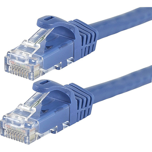 Monoprice FLEXboot Series Cat5e 24AWG UTP Ethernet Network Patch Cable, 75ft Blue - 75 ft (22.86 m) Category 5e Network Cable for - 1 (11365)