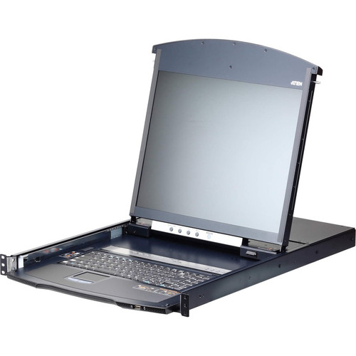 ATEN KL1108VN Cat 5 Dual Rail LCD KVM Over IP Switch With a Rack Mount Kit - 8 Computer(s) - 19" (482.60 mm) LCD - WUXGA - 1920 x 1200 (Fleet Network)