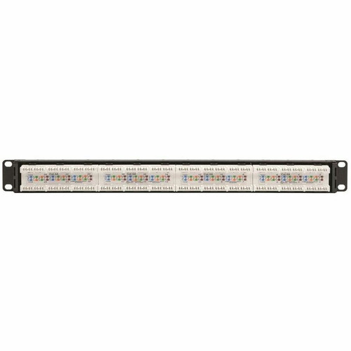 Tripp Lite series N252-024-6A 24-Port 1U Rack-Mount Cat6a/Cat6/Cat5e 110 Patch Panel - 24 Port(s) - 24 x RJ-45 - 1U High - Black - 19" (N252-024-6A)