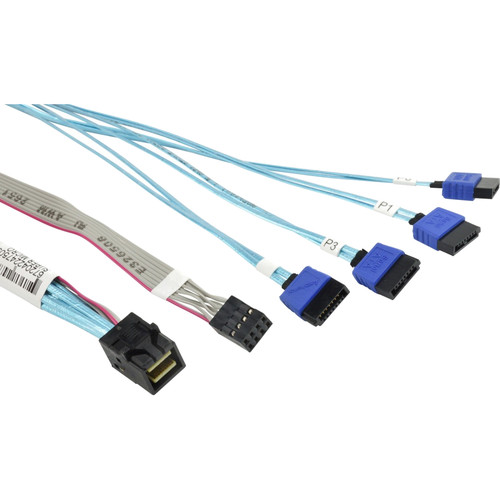 Supermicro MiniSAS HD To Four SATA Sideband Cable Kit Multiple Connections For Storage Add-on Mini-SAS Transfer Device HD/SATA CBL-SAST-0948