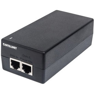 Intellinet Gigabit Ultra PoE+ Injector, 1 x 60 W Port, IEEE 802.3bt and IEEE 802.3at/af Compliant, Plastic Housing (With C14 2 Pin - V (Fleet Network)