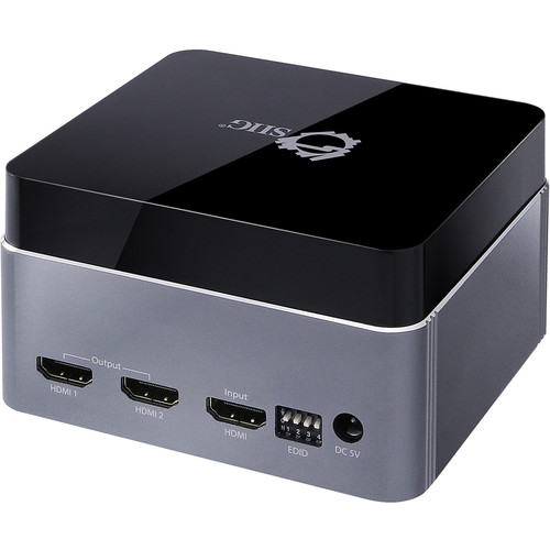 SIIG Premium 2 Port HDMI Splitter With EDID Management Supports Reliable Bandwidth And Display Compatibility CE-H22K12-S1
